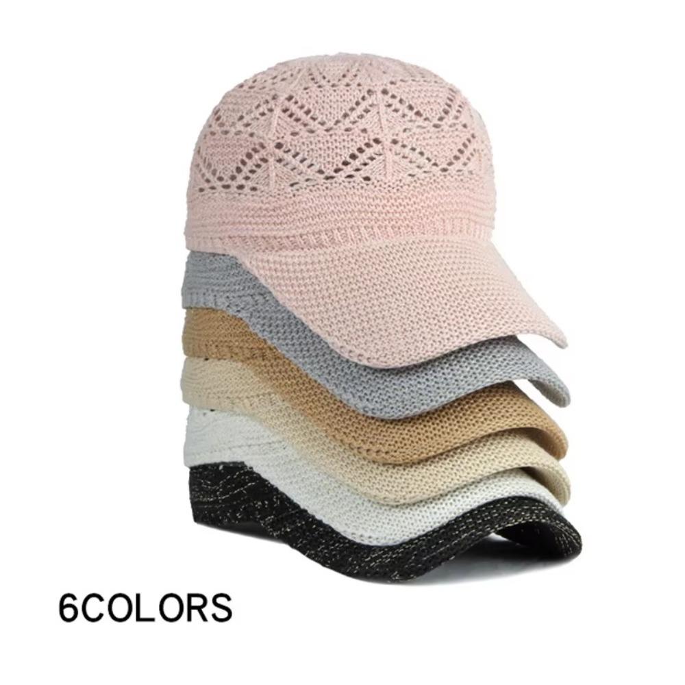 Retro Mesh Hat Casual Sun Hat Fashion Knitted Baseball Cap  Unisex