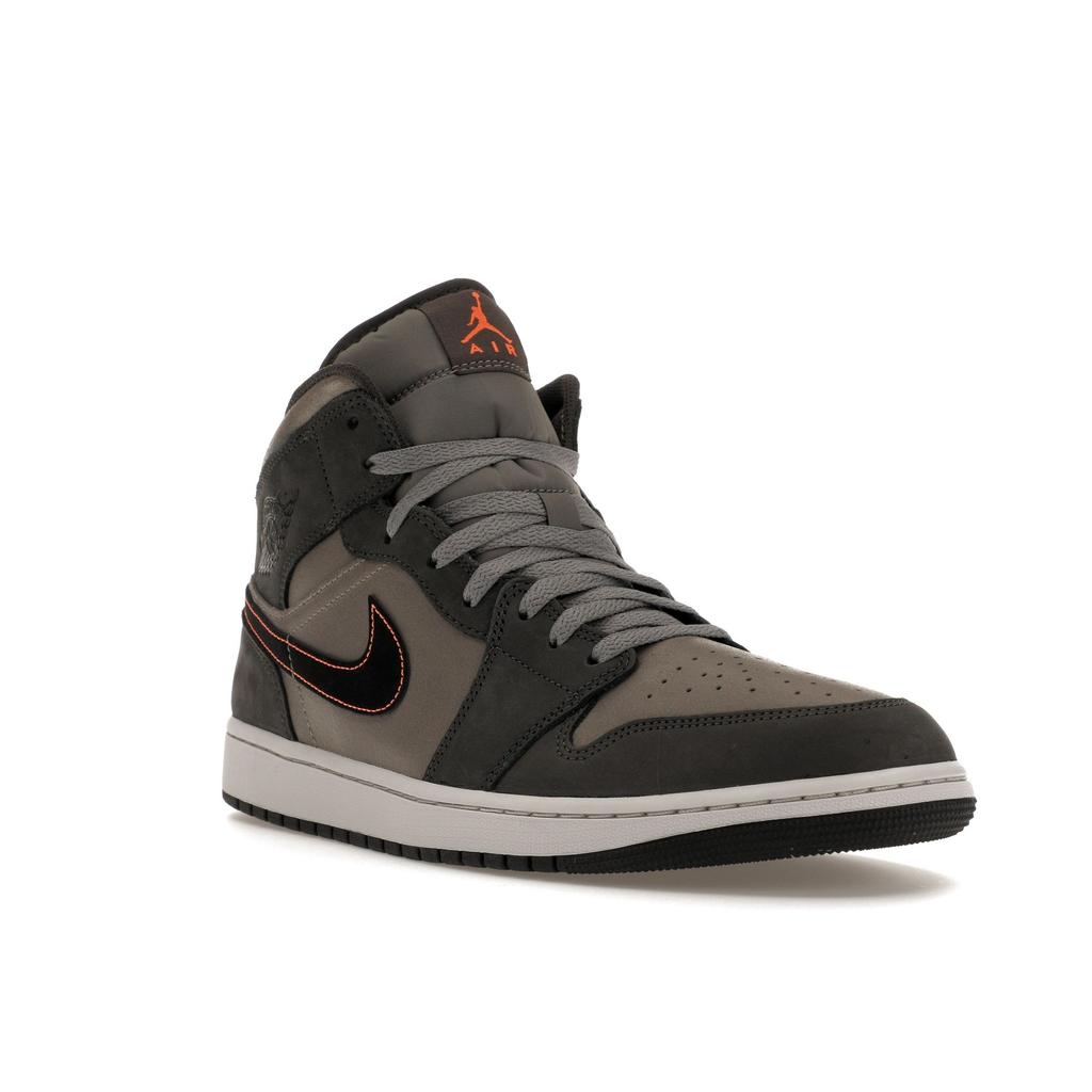 Air Jordan 1 Mid SE Night Stadium Men Sneakers Grey Black Flat-Pewter FQ8338-017
