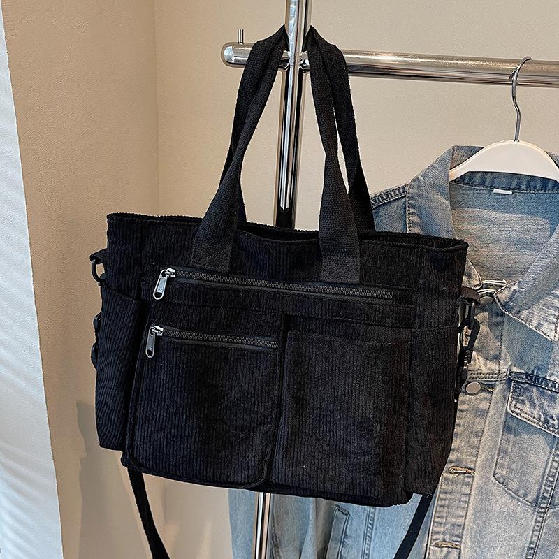 Сумка-тоут женская большой вместимости, сумка-тоут подмышку из вельвета