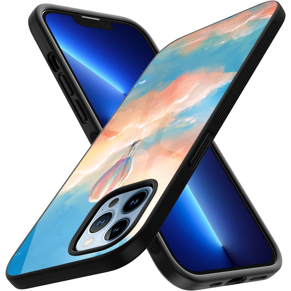 Чехол для телефона «Небесные облака» для Iphone 14 13 11 12 Pro Max Mini Xs Xr X 7 8 6s Plus Se 2022, чехол из закаленного стекла, роскошная задняя крышка
