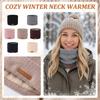 Зимний шарф-снуд с мелкой текстурой, цвет, с флисовой подкладкой, для женщин, для катания на лыжах на открытом воздухе, утолщенная, теплая маска для лица, защита шеи.