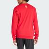 adidas FW23 Китайский Новый год Дракон серии Манчестер Юнайтед Традиционный футбольный логотип с вырезом из бумаги Толстовка с круглым вырезом Мужская толстовка Красный IW9306