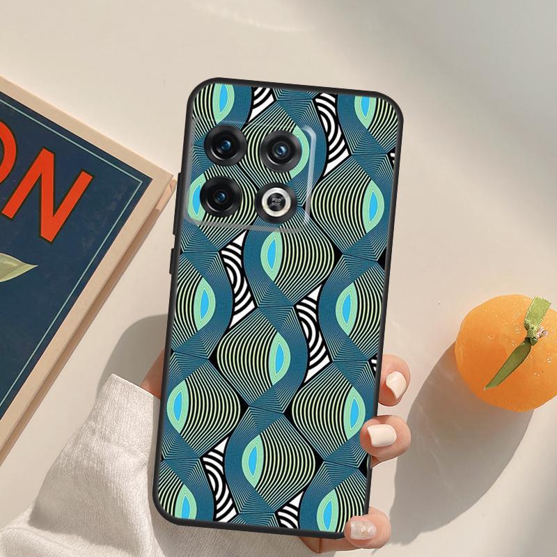 African Wax Pattern Fabric Case For OnePlus 15 13 12 11 13R 12R 10T 8T 13T OnePlus Nord 5 CE 3 2 4 Lite N20 N30 Cover