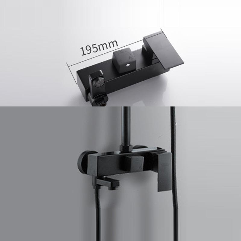 Латунный смеситель для ванной комнаты с душевой головкой, черный смеситель, настенный смеситель для ванны, смеситель для душа, смеситель для душа, смеситель для душа