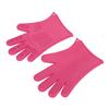 Silicone Waterproof Pet Bathing Brush Grooming Massage Gloves Dog Hair Comb Rose Red