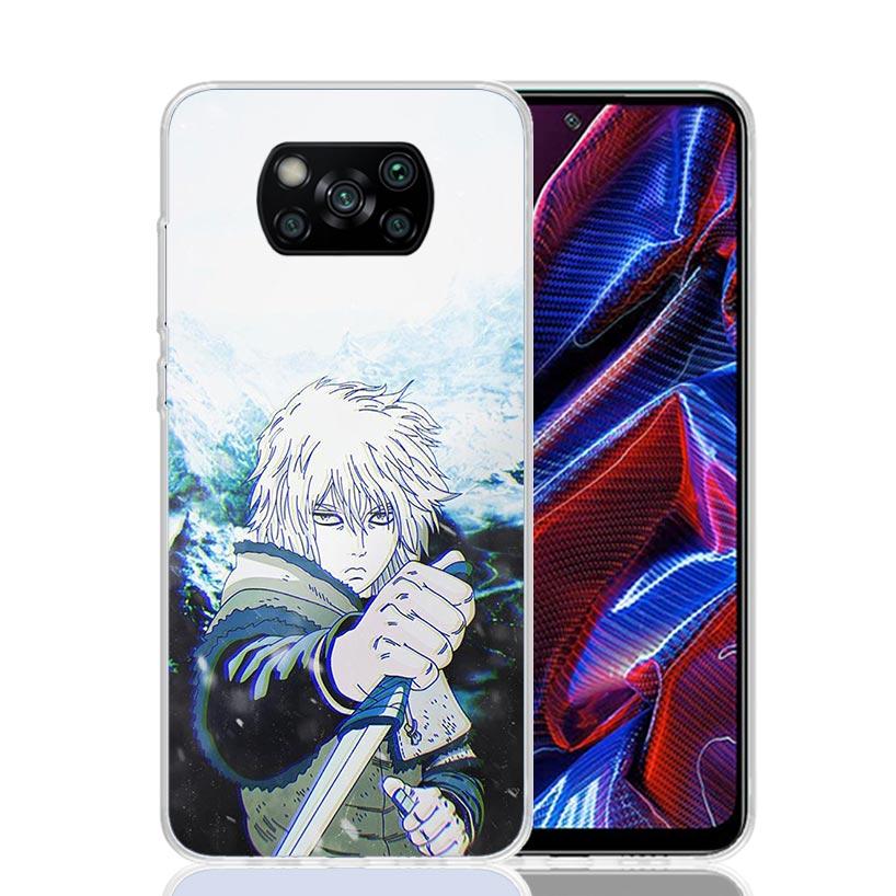 Чехол для телефона Vinland Saga для Xiaomi Poco X7 X6 X5 Pro F7 Ultra Redmi 15C 15 13 13C 12 12C 10 10A 10C 9 9A 9C 9T Покрытие Poco X7 X6