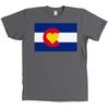 Футболка с флагом-сердцем штата Колорадо, футболка CO Pride Denver, НОВАЯ С БИРКАМИ - МНОГО ЦВЕТОВ, Унисекс Футболка