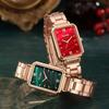 Simple Light Luxury Quartz Watch Women's Square Multi-color Watch Steel Band Fashion Retro Fashion Quartz Watch
