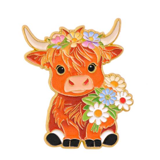 Brooch Pin, Animal Flower Design Brooch Fastener, Buckle-Type Fixing Pins, Enamel Paint Stable Buckle Pins for Backpacks And Hoods