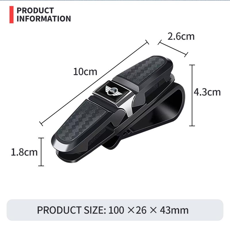Car Portable Glasses Clip Logo Sun Visor Eyeglasses Holder For MINI Cooper Clubman Countryman Convertible F54 F56 R57 R60