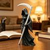 Готическая статуэтка Женца Смерти с косой, 3D-печать, черная мантия, фигурка Королевы, загадочная скульптура для декора дома, офисного стола, книжной полки
