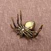 Solid Copper Spider Figurines Miniature Creative Desktop Toy Ornament Decoration Crafts Accessories Vintage Brass Animal Tea Pet