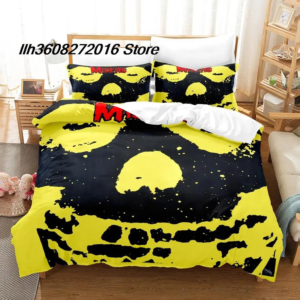 New The Misfits Glenn Danzig Bedding Set Single Twin Full Queen King Size Bed Set Aldult Kid Bedroom Duvetcover Sets 3D Skull