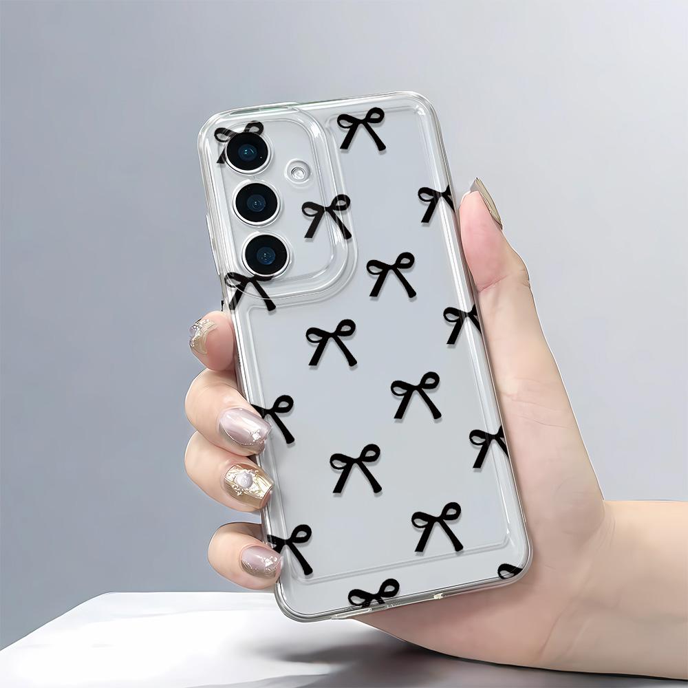 Чехол для телефона Медведь с галстуком-бабочкой Для Samsung S20 S21 FE S22 S21 S20 S20 S10 Note 10 20 S23 S24 S25 Plus Ultra Прозрачный Мягкий Чехол Funda
