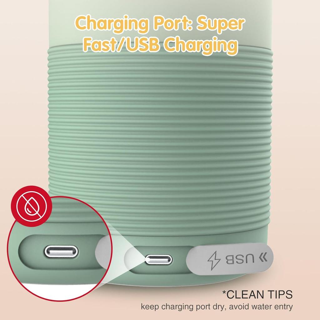 Портативный подогреватель молока для ребенка, перезаряжаемый USB-подогреватель бутылочек для воды, грудного молока, детской смеси на ходу, быстрый подогрев и точный контроль температуры