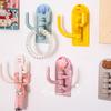Вращающийся многоцелевой мультяшный крючок с тремя крючками, милый студенческий общежитие, не оставляющий следов, липкий крючок, настенный дверной крючок, инструмент