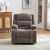Multifunctional Recliner with Electric Massage and Heat Function, Manually Adjustable Backrest and Footrest as well as Side Storage Bags. Gray