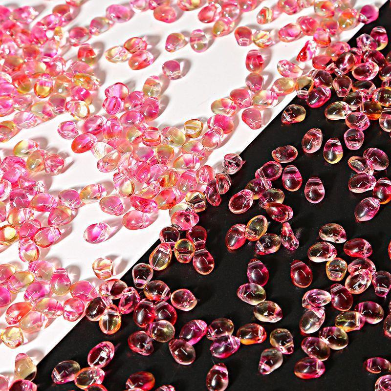 50 шт./упак. 8x6 мм чешские стеклянные бусины с каплями воды, стеклянные бусины, аксессуары для изготовления ювелирных изделий, фурнитура для ювелирных изделий, сделай сам, лепестки тюльпана, ожерелье, серьги