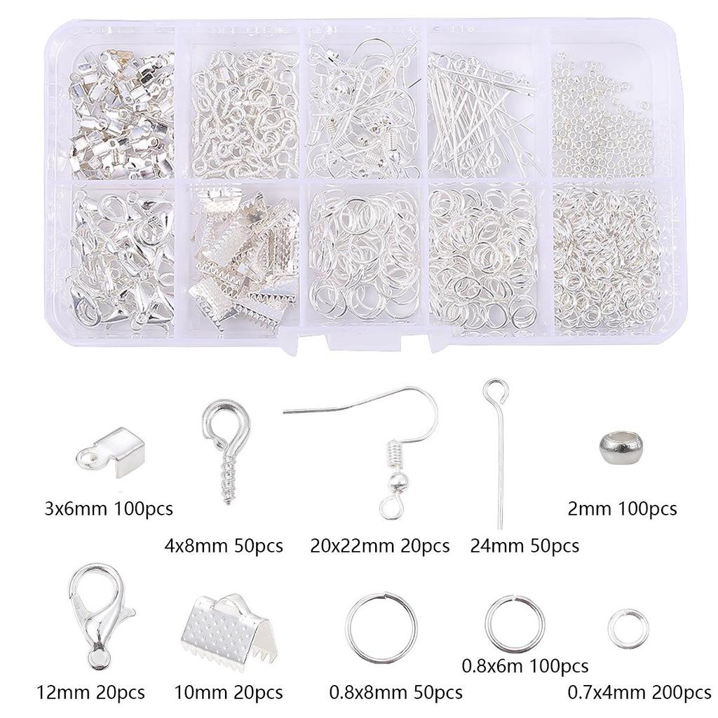 1Set/box Metal Charms Clasps Hook Earring Needle for DIY Accessories Jewelry Making