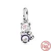 925 Silver Animal Character Love Series Clip Beads Pendant Fit Original  Charm Accessories Bracelet for Women DIY Jewelry