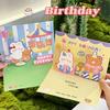 Ins Style Cartoon Birthday Card Cute Folding Postcard Creative Gift Card  Friend