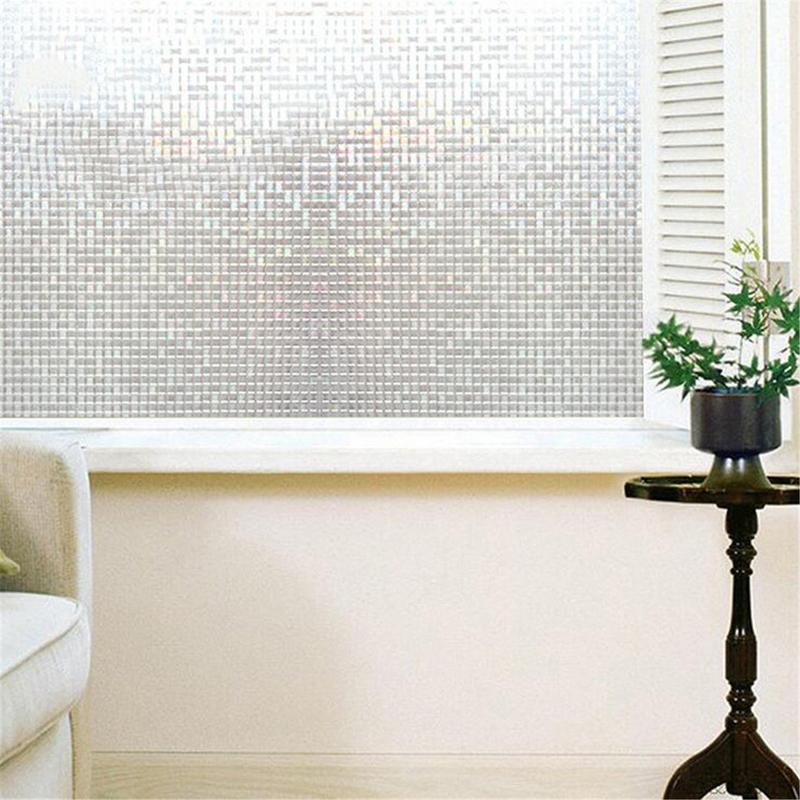 45 X 200cm 3D Waterproof Static Translucent Window Glass Film Privacy Sticker