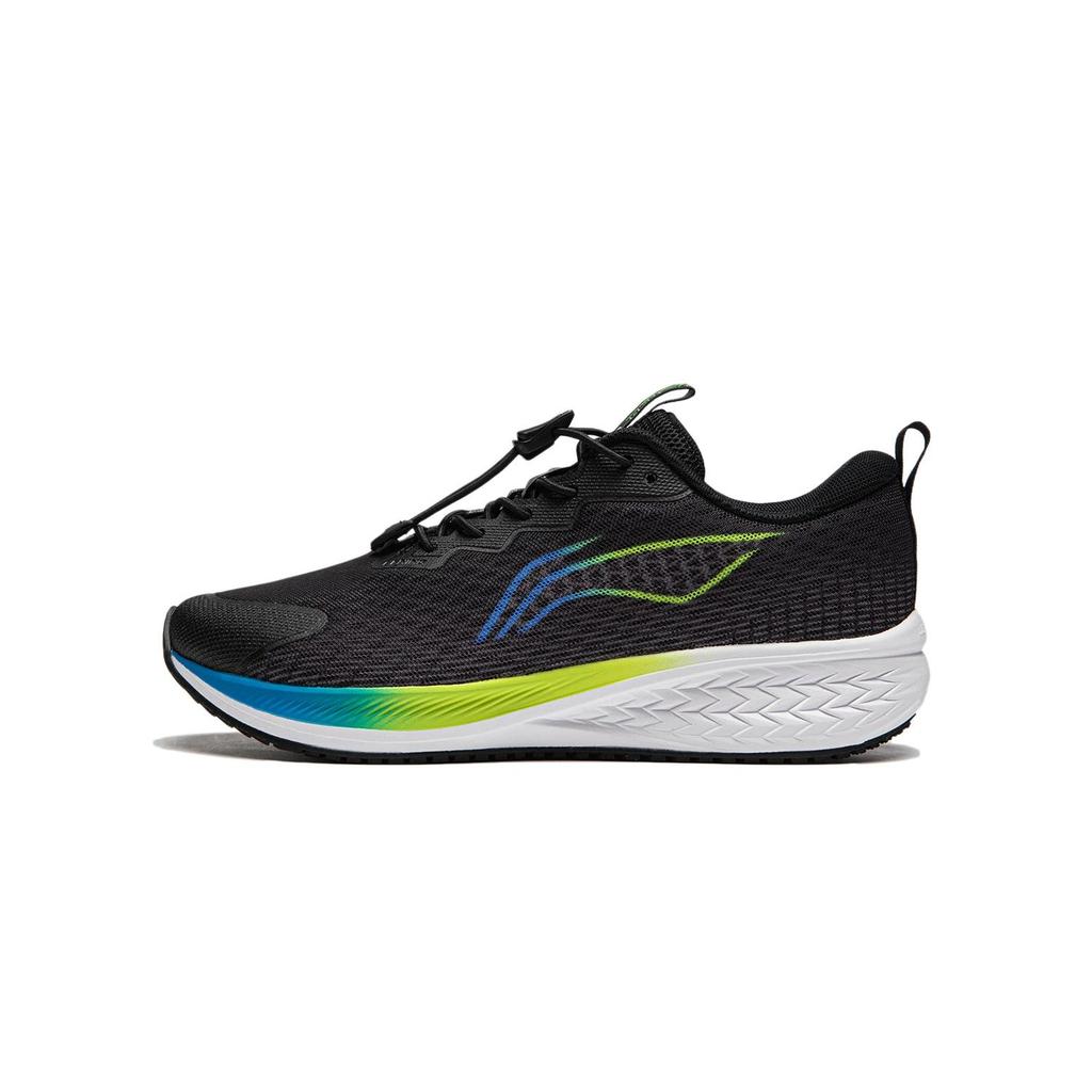 Li Ning Kids Running Comfortable Durable Casual Simple Running Shoes Kids Running Shoes Black Thunder-Gray YKFT078-7