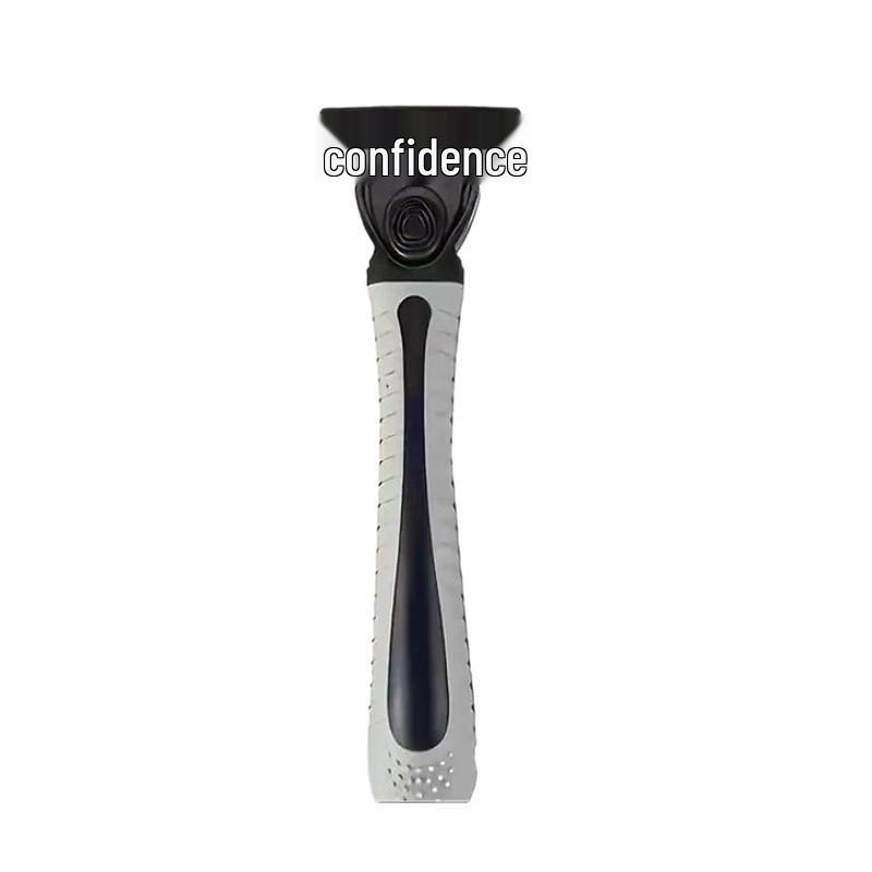 Six-Layer Black Manual Razor with Replacement Blade Head