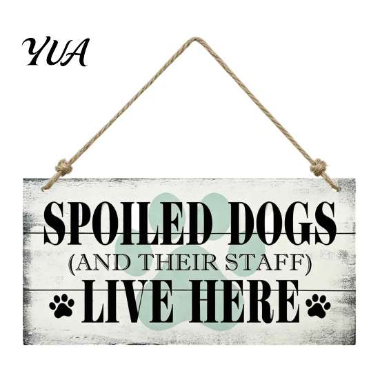 Hanging Wood Sign for Pets Pet House Wooden Door Sign, Rustic Farmhouse Dog Wall Plaque, Home Decor Vintage Decor, Housewarming Gift Lovers