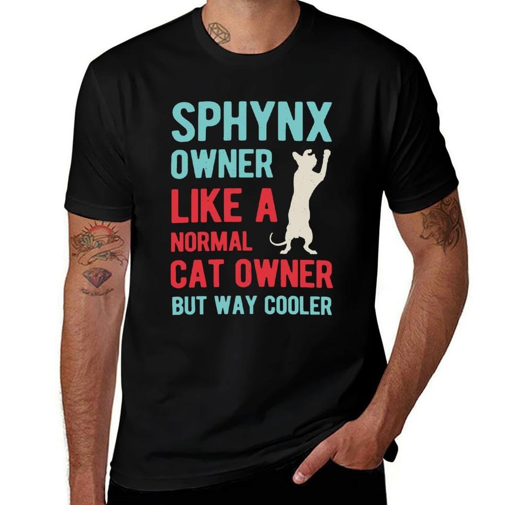 Funny Sphynx Cat TShirt Work Wear Lightweight Tee