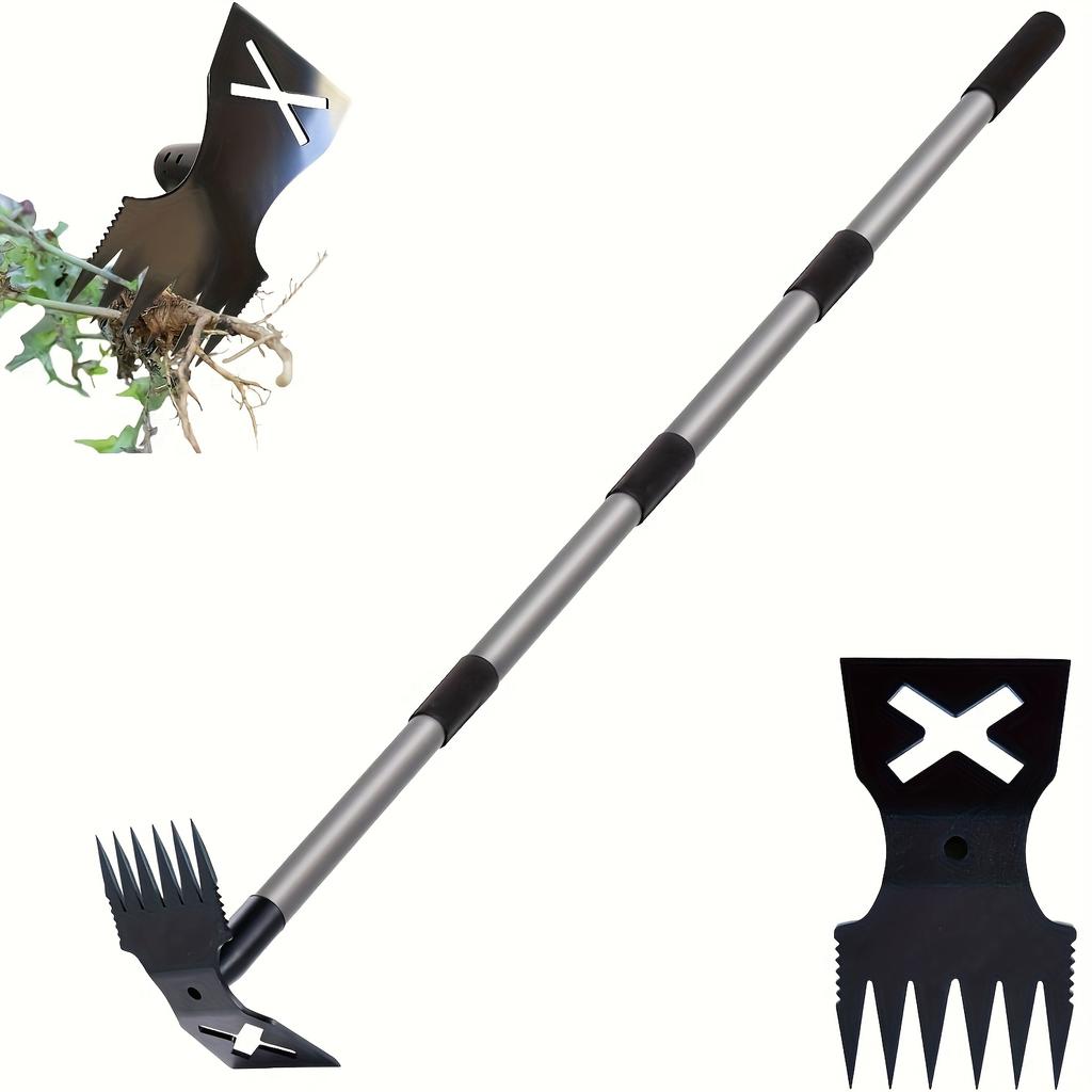 1pc 2-in-1 Weed Rake & Action Hoe, with Efficient Weeding, Digging, Cultivating - Ideal for Professional Landscapers & Home Gardeners - Garden Tool