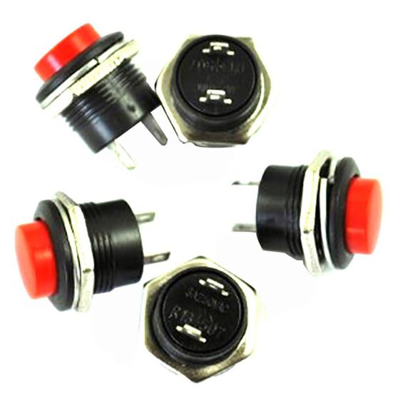 5 шт. кнопки мгновенного включения/выключения звукового сигнала для автомобиля мини-ключ с автоматическим сбросом