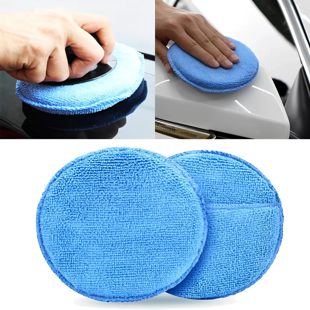 1-10Pcs Waxing Sponge Car Applicator Cleaning Polish Pad Foam Sponge Microfiber Waxing Cleaning Sponge Clean Washing Tools