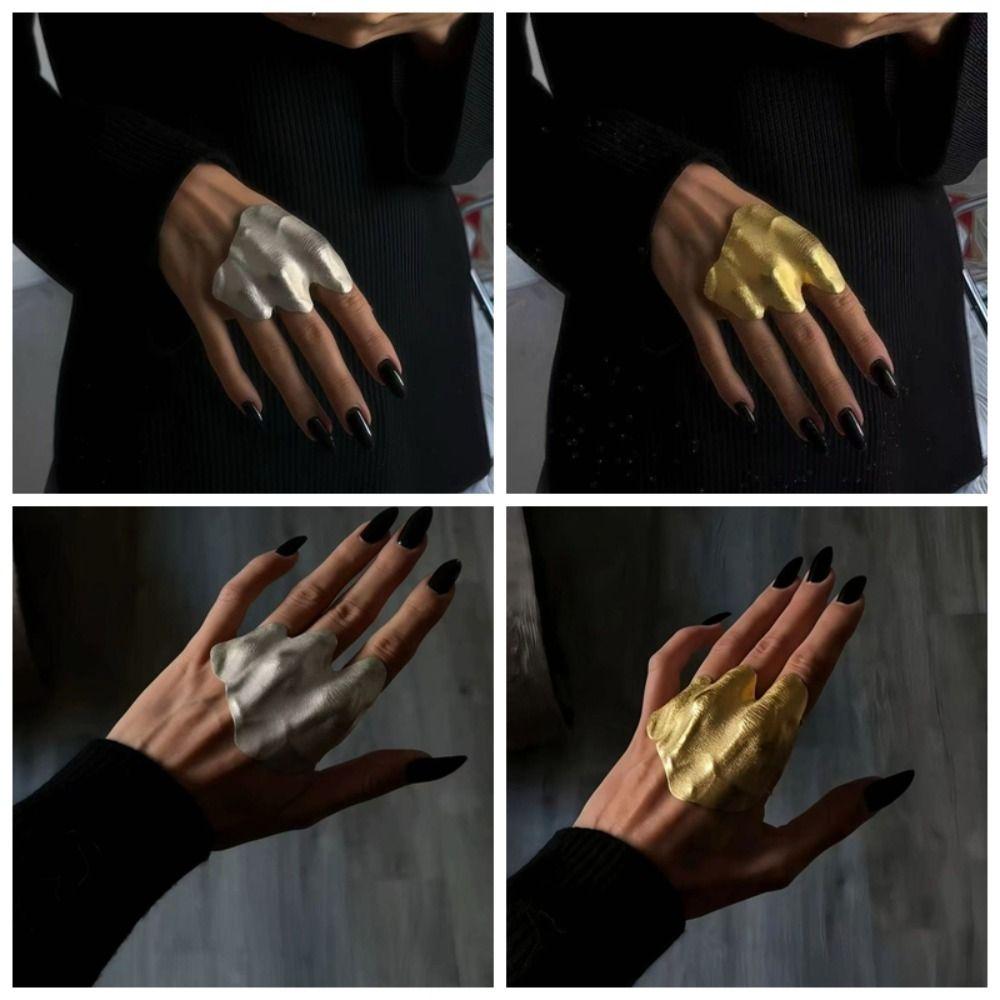 Funny Irregular Ring Exquisite Finger Accessories Creative Wrinkled Joint Ring Women Men