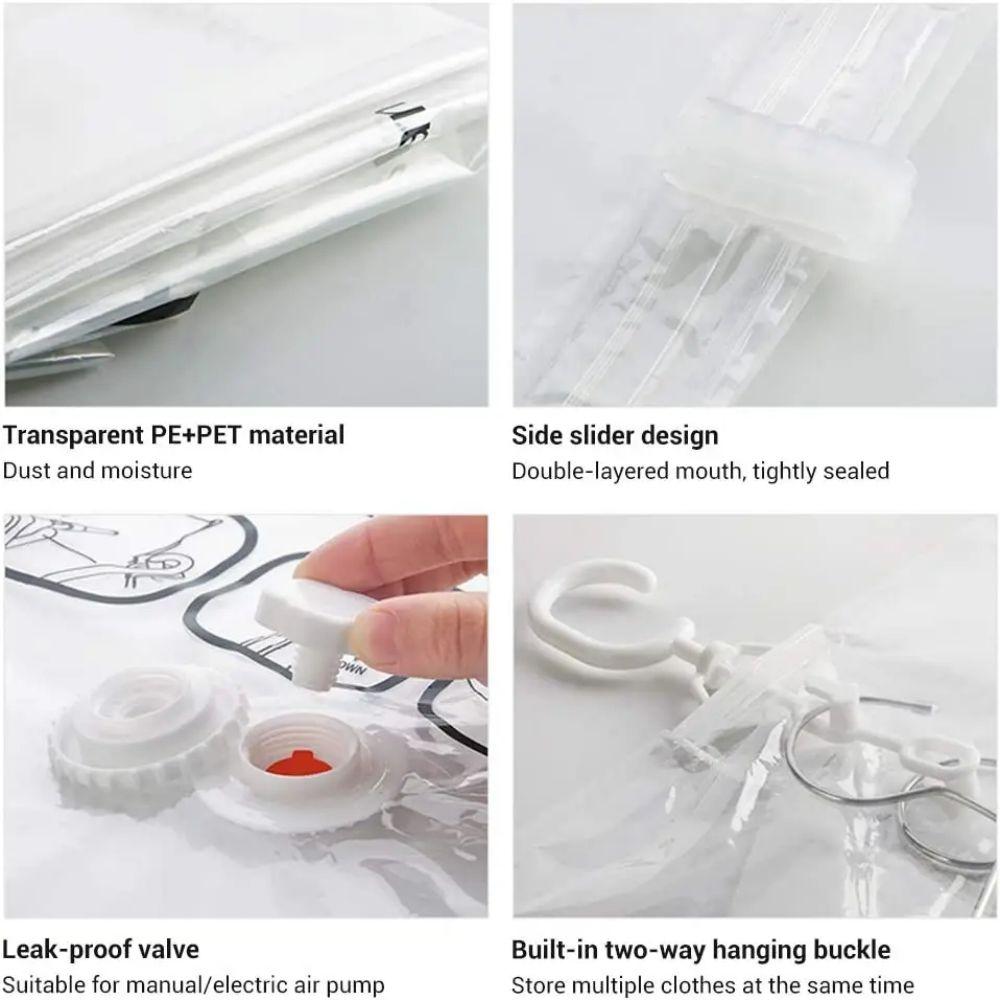 Подвесной вакуумный мешок для хранения одежды, герметичные мешки для хранения костюмов, пальто или курток, органайзер для шкафа