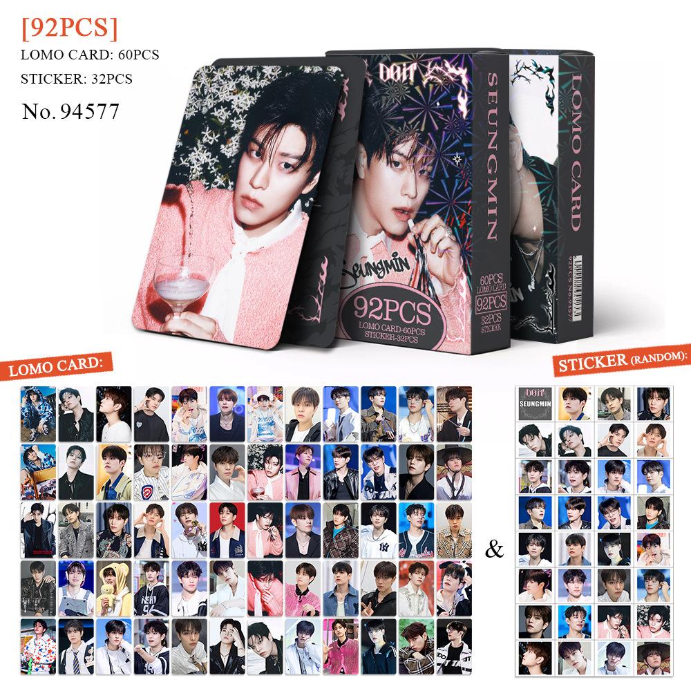 92 шт. Коллекция карт Skzoo Straykids Новая эксклюзивная фотокарточка Doit Феликс Хан I. Наклейка со звездой Периферия Lomo-карточка