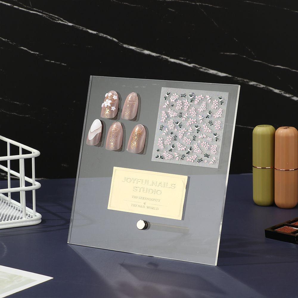 Акриловый прозрачный матовый демонстрационный стенд для накладных ногтей, держатель для дизайна ногтей, демонстрационная доска, цветная карта