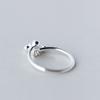 100% Solid BFCLUB  Silver Color Bell Open Rings For Women Smiple Cute INS Trendy Retro Anillos Party Gifts Accessories
