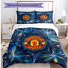 Manchester United Pattern Printed 3PCS Bedding Set Soft Skin-Friendly Washable Duvet Cover & Pillowcases Set All Season Bedroom