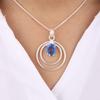 Tanzanite Gemstone 925 Sterling Silver Handmade Jewelry Women's Pendant 1.65" PP-61-13