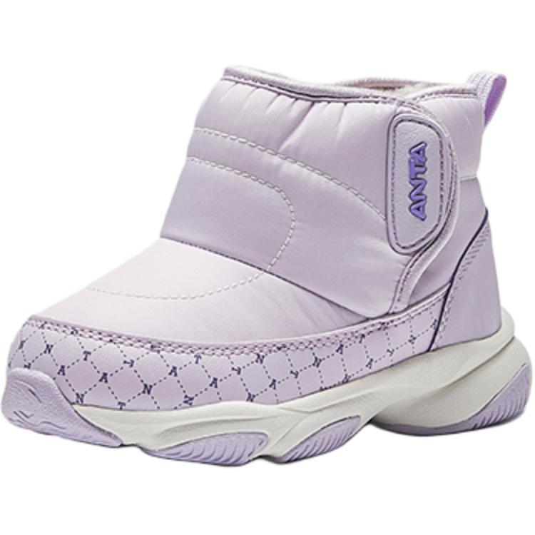Anta Fashion Non-Slip Warm Childrens Boots Baby Boots Purple A22440057-2