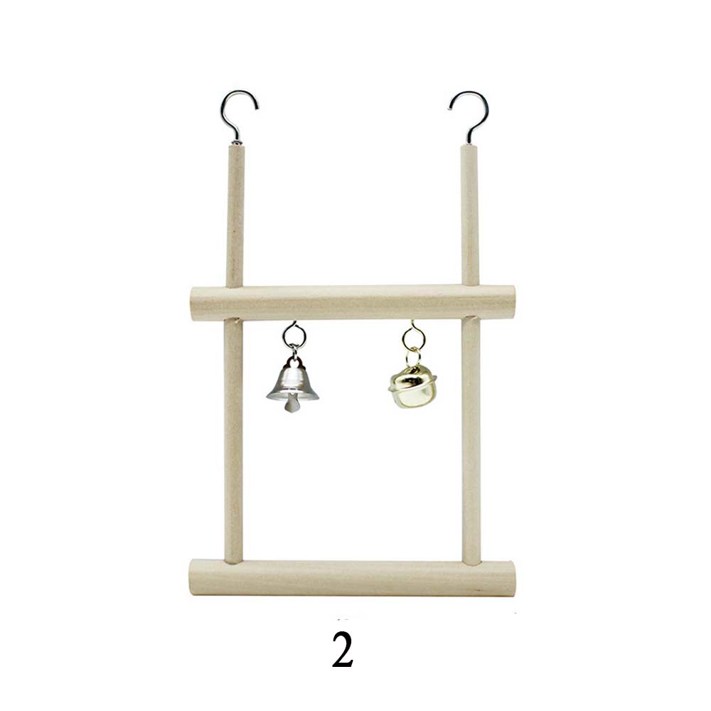 Natural Wooden For Bird Cage Bird Supplies Swing Parrots Swing Toy Hammock Birds Perch Bird Stand