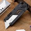 Utility Sliding Blade Knife Pocket Tool 5-in-1 Multipurpose DIY Keychain Paper Knife Sharp Boxes Cutter With Opener Hex Wrench