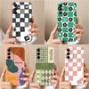 Роскошный клетчатый узор чехол для телефона Samsung Galaxy A16 A06 C55 M55 M35 S24 FE A 06 Capa защитный чехол для экрана противоударный жидкий мягкий силиконовый корпус
