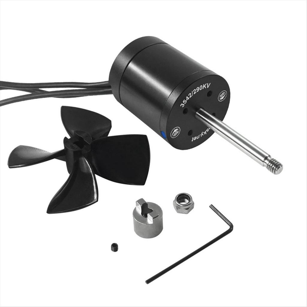 3542 Waterproof Motor with Fan 290KV 360W Power Motor IP58 3-12S for Surfing Boat Underwater Thruster Hydro Efoil
