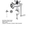 3-in-1 Manual Meat Grinder with Sausage Stuffing Tube Table Clamp Meat Grinder Hand-cranked Mincer Home Meat Processing Tool