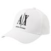 Armani Exchange A/X AX Logo Baseball Cap, Baseball Icon Hat, Men's, White, One Size Fits Most [Parallel Import]