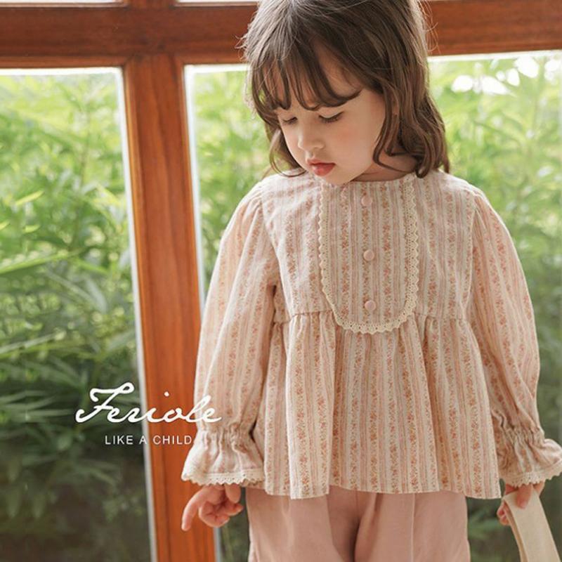 Girls' Court Style Shirt Temperamental Autumn Children's Shirt