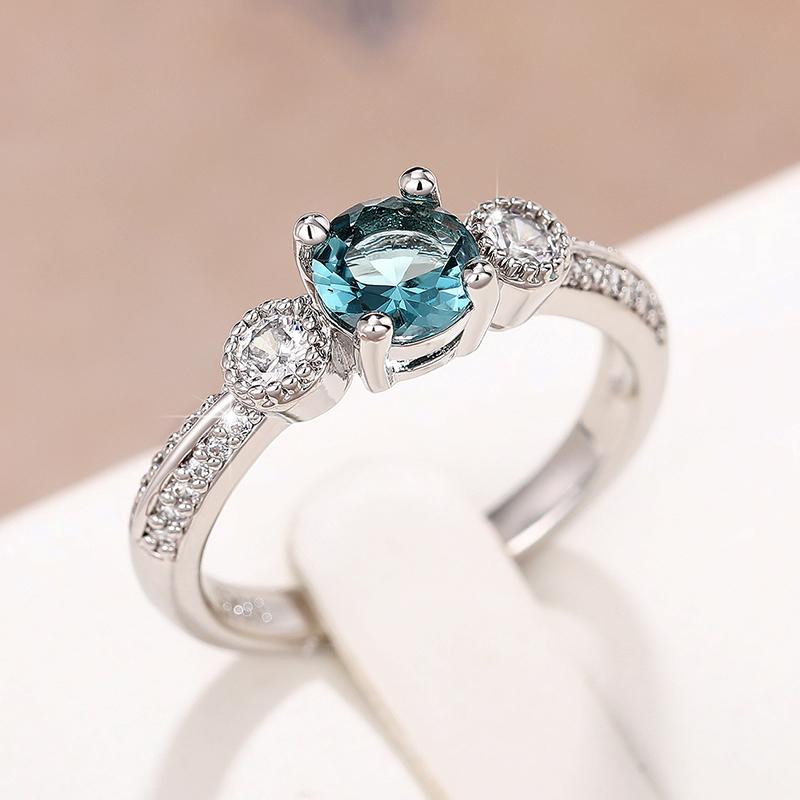 Huitan Trendy Women Wedding Rings Color Thin Ring Temperament Elegant Bridal Marriage Maniage Bands Accessories Jewelry