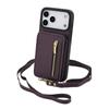 Кошелек-чехол на молнии для iPhone 17/16e/16 Pro Max iPhone Air Женская сумка через плечо Держатель для кредитных карт Ремешок-шнурок Чехол-книжка с подставкой